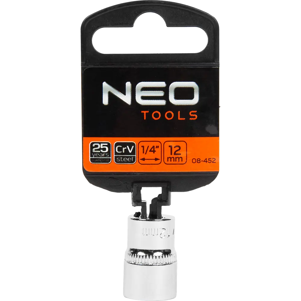 Фото 3 Торцевая головка Neo Tools, 1/4 дюйма, 12 мм Фото 3 Торцевая головка Neo Tools, 1/4 дюйма, 12 мм