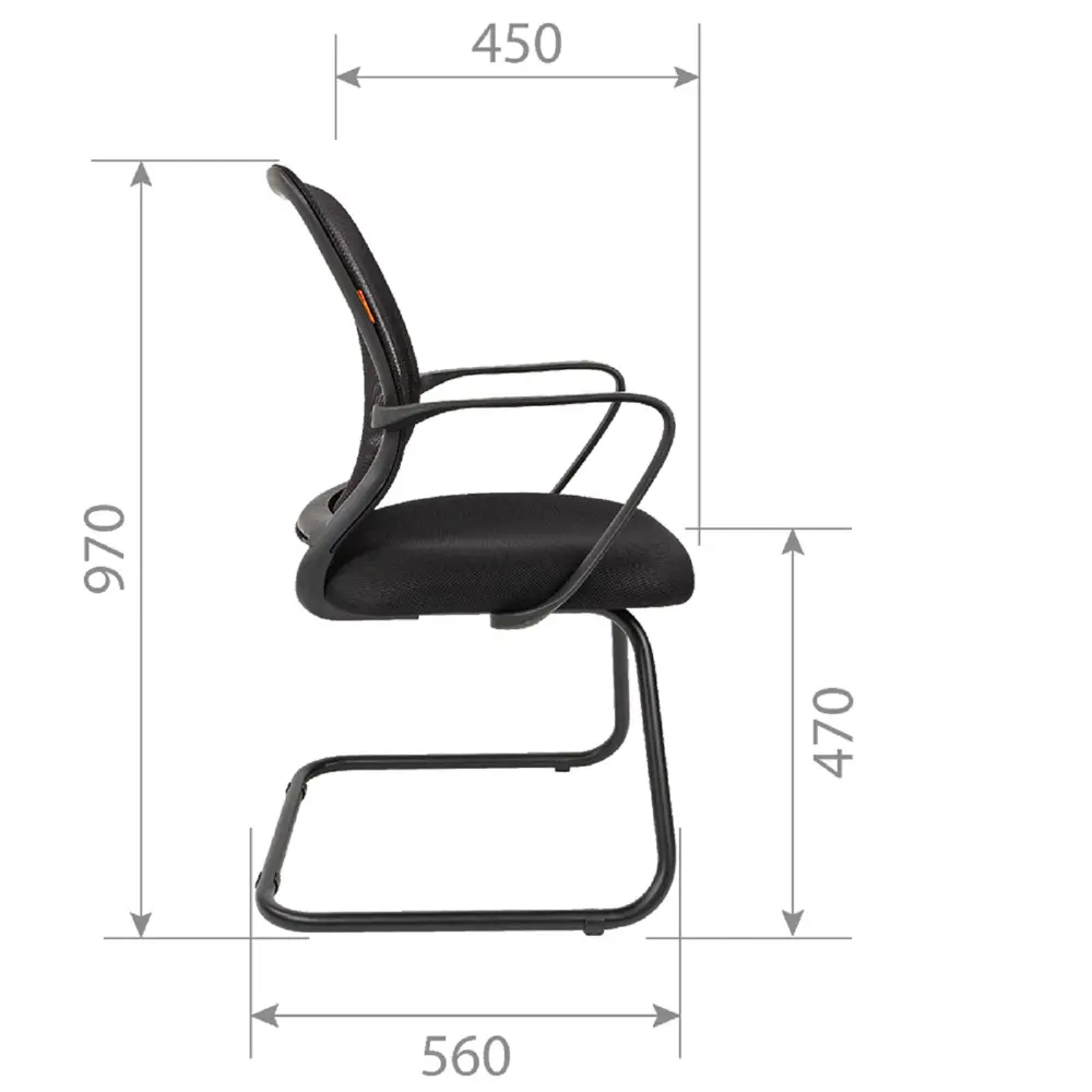 Фото 5 Конференц кресло Chairman 698 V TW-01 56x97x54 см цвет черный Фото 5 Конференц кресло Chairman 698 V TW-01 56x97x54 см цвет черный