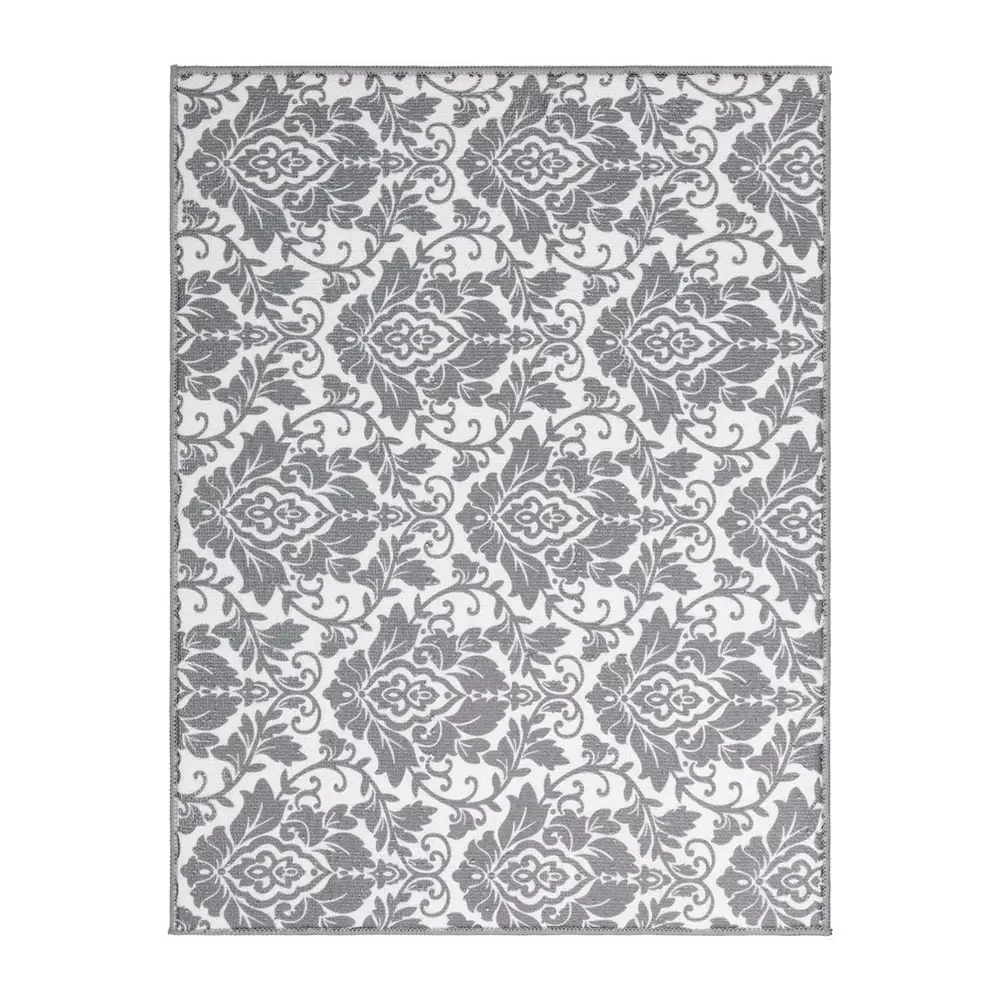 Фото Коврик для сушки посуды Lucky Листья 38 см цвет серый