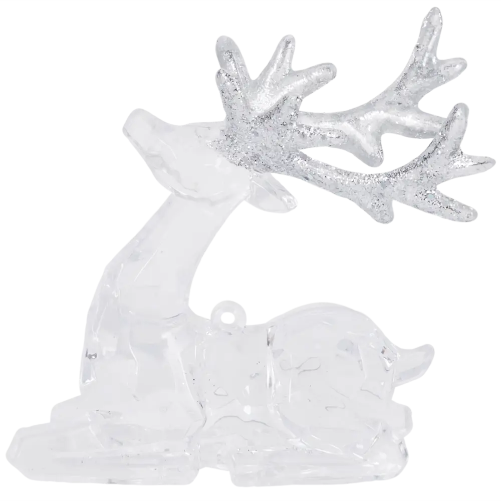 Фото 3 Украшение елочное «Олень лежит» акрил 9 см Фото 3 Украшение елочное «Олень лежит» акрил 9 см