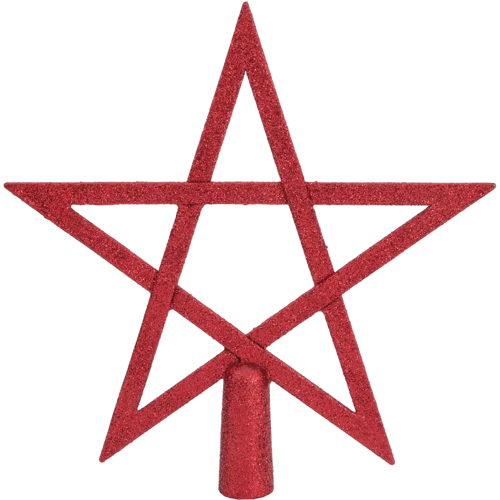 Фото 2 Верхушка на елку «2D» h19 см красный Фото 2 Верхушка на елку «2D» h19 см красный