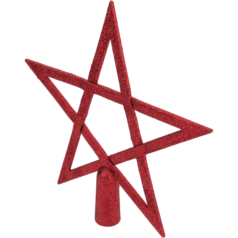 Фото Верхушка на елку «2D» h19 см красный Фото Верхушка на елку «2D» h19 см красный