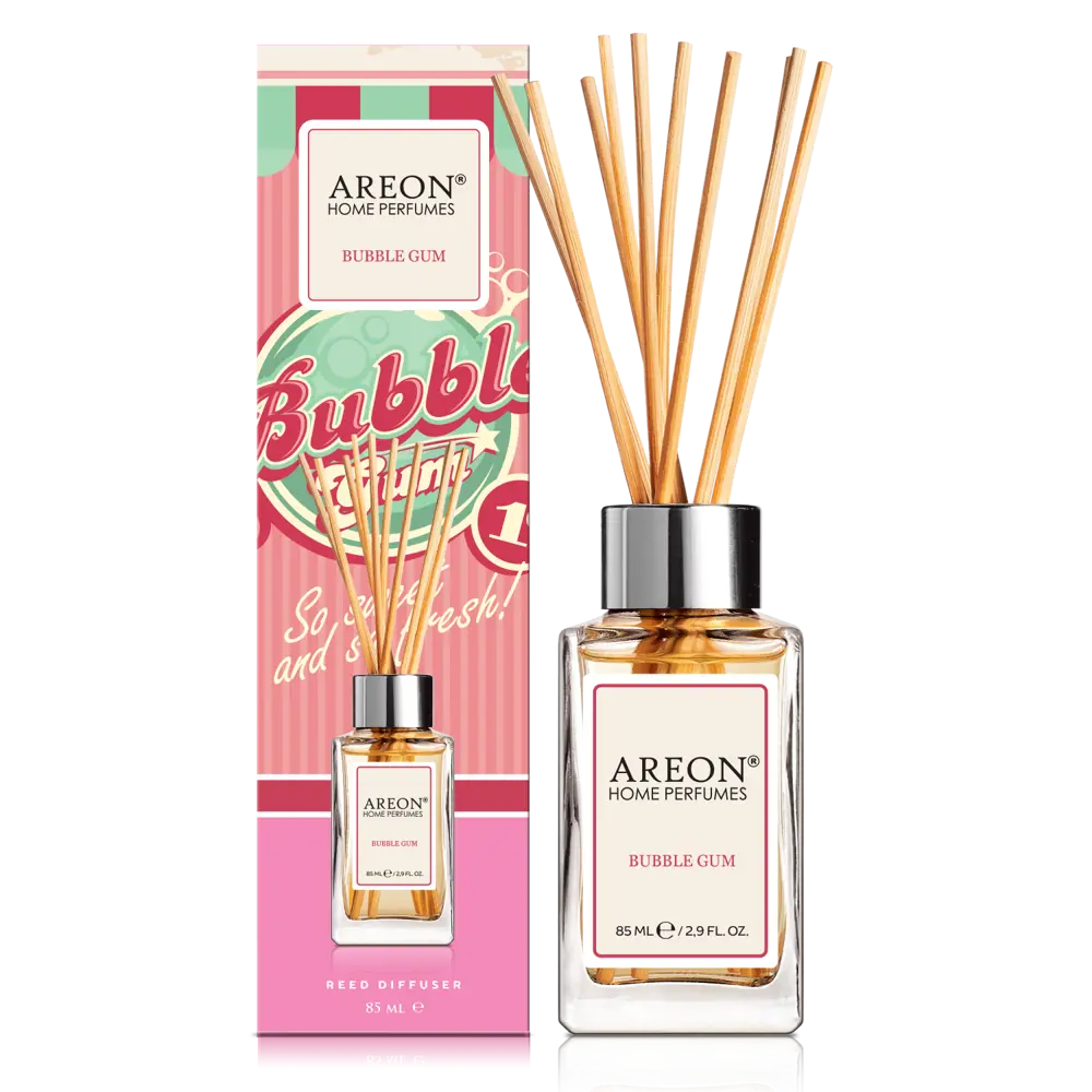 Фото Ароматический диффузор Areon Home Perfume Sticks Bubble Gum 85 мл Фото Ароматический диффузор Areon Home Perfume Sticks Bubble Gum 85 мл