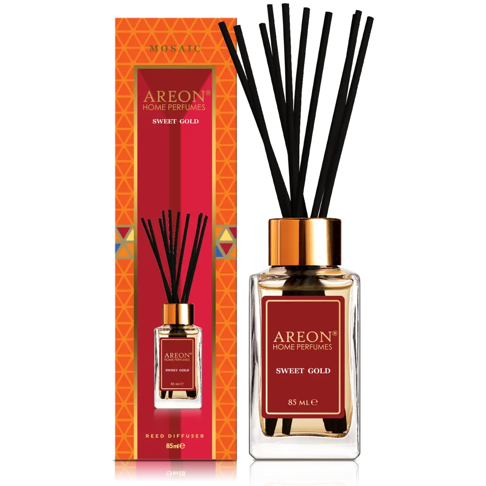 Фото Ароматический диффузор Areon Home Perfume Sticks Mosaic Sweet Gold 85 мл Фото Ароматический диффузор Areon Home Perfume Sticks Mosaic Sweet Gold 85 мл