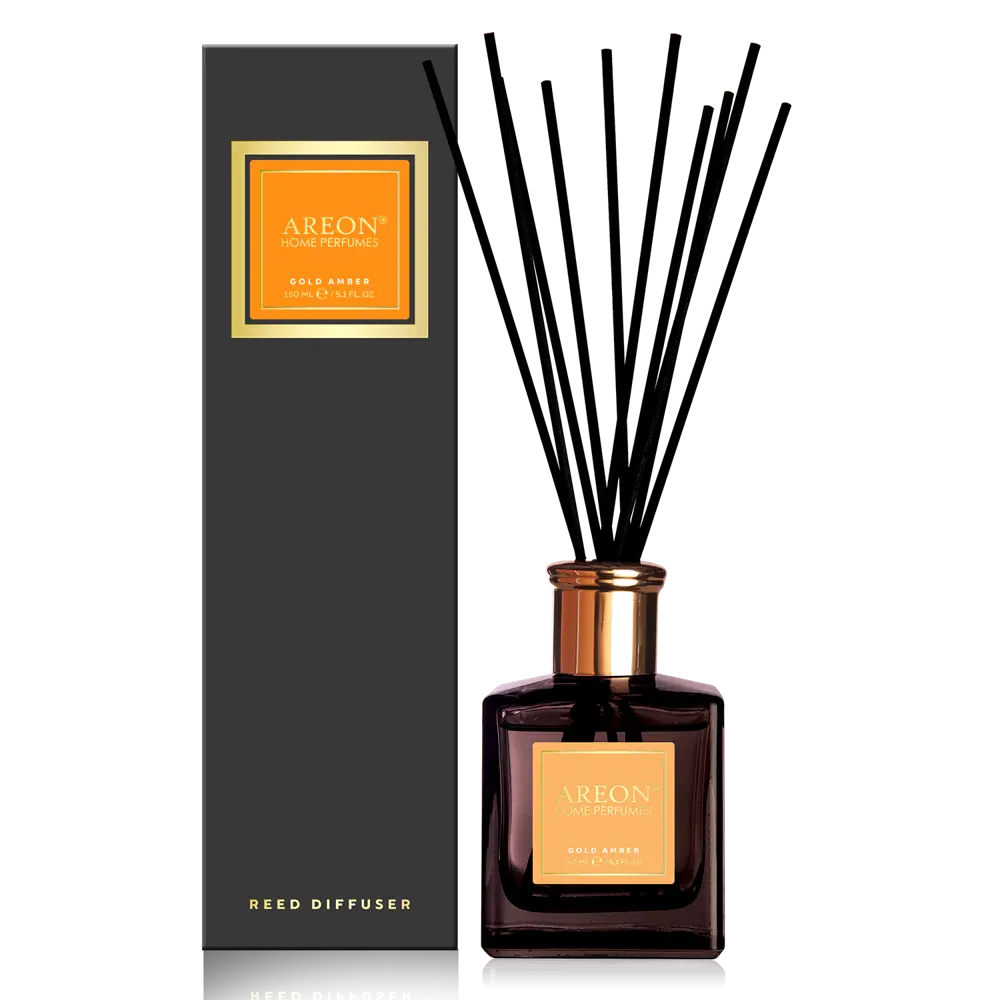 Фото Ароматический диффузор Areon Home Perfume Sticks Premium Gold Amber 150 мл Фото Ароматический диффузор Areon Home Perfume Sticks Premium Gold Amber 150 мл