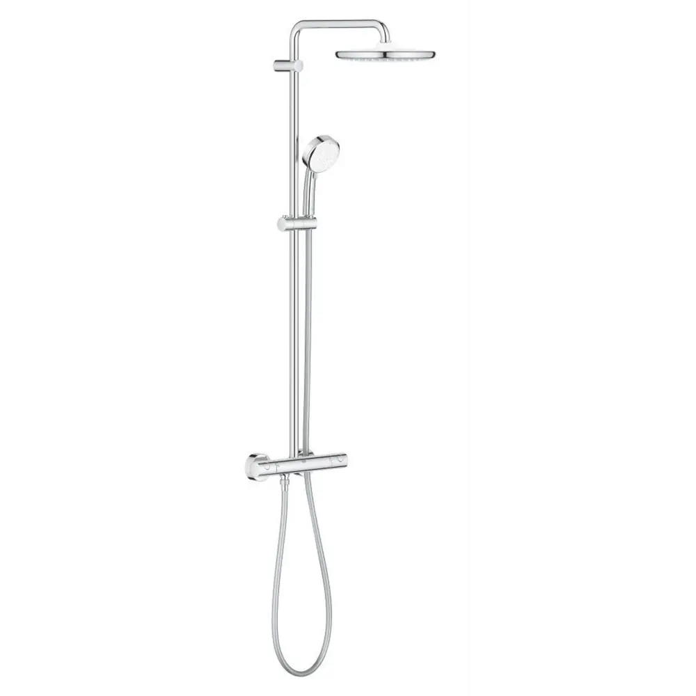 Фото Душевая система Grohe 26670000 Tempesta Cosmopolitan System 250 с термостатом для настенного монтажа, хром Фото Душевая система Grohe 26670000 Tempesta Cosmopolitan System 250 с термостатом для настенного монтажа, хром