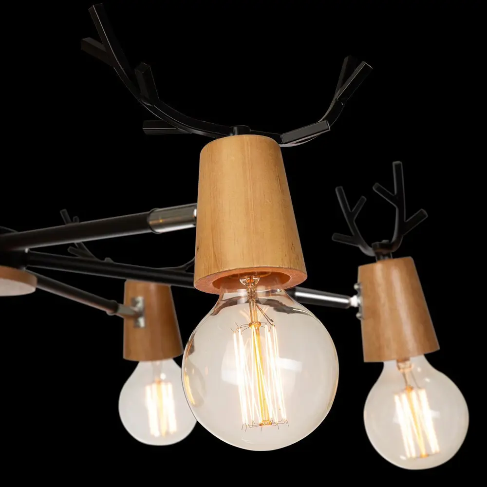 Фото 4 Светильник подвесной Loft it Sven 10024/6Black 240W E27 Фото 4 Светильник подвесной Loft it Sven 10024/6Black 240W E27