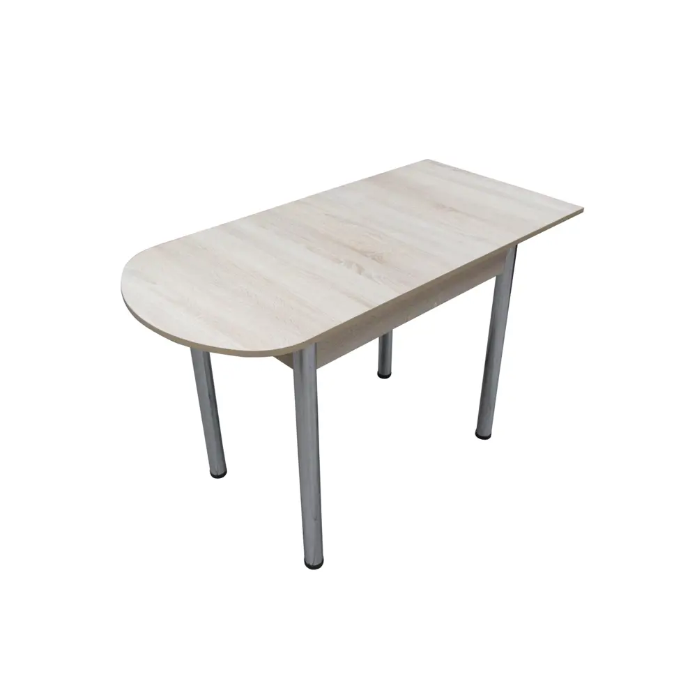 Фото 4 Стол пристенный раздвижной 100x58 см цвет дуб сонома ножки хром