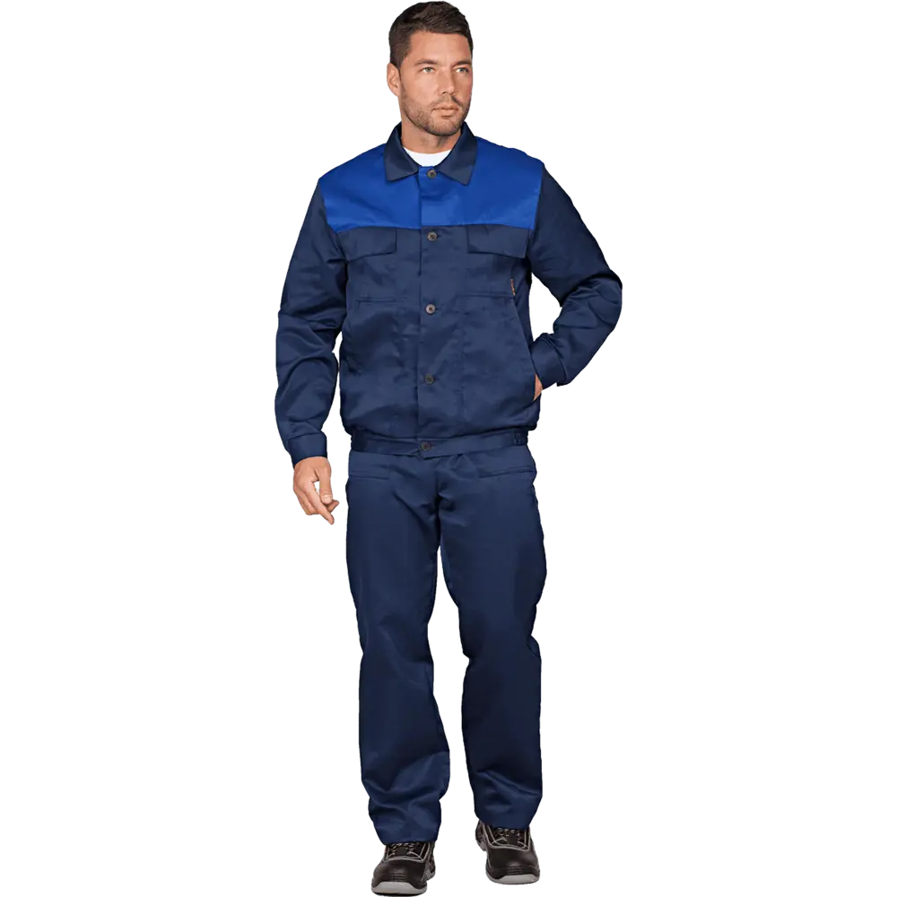 Фото 3 Костюм рабочий Мастер цвет темно-синий/василек размер 88-92 рост 170-176 см Фото 3 Костюм рабочий Мастер цвет темно-синий/василек размер 88-92 рост 170-176 см