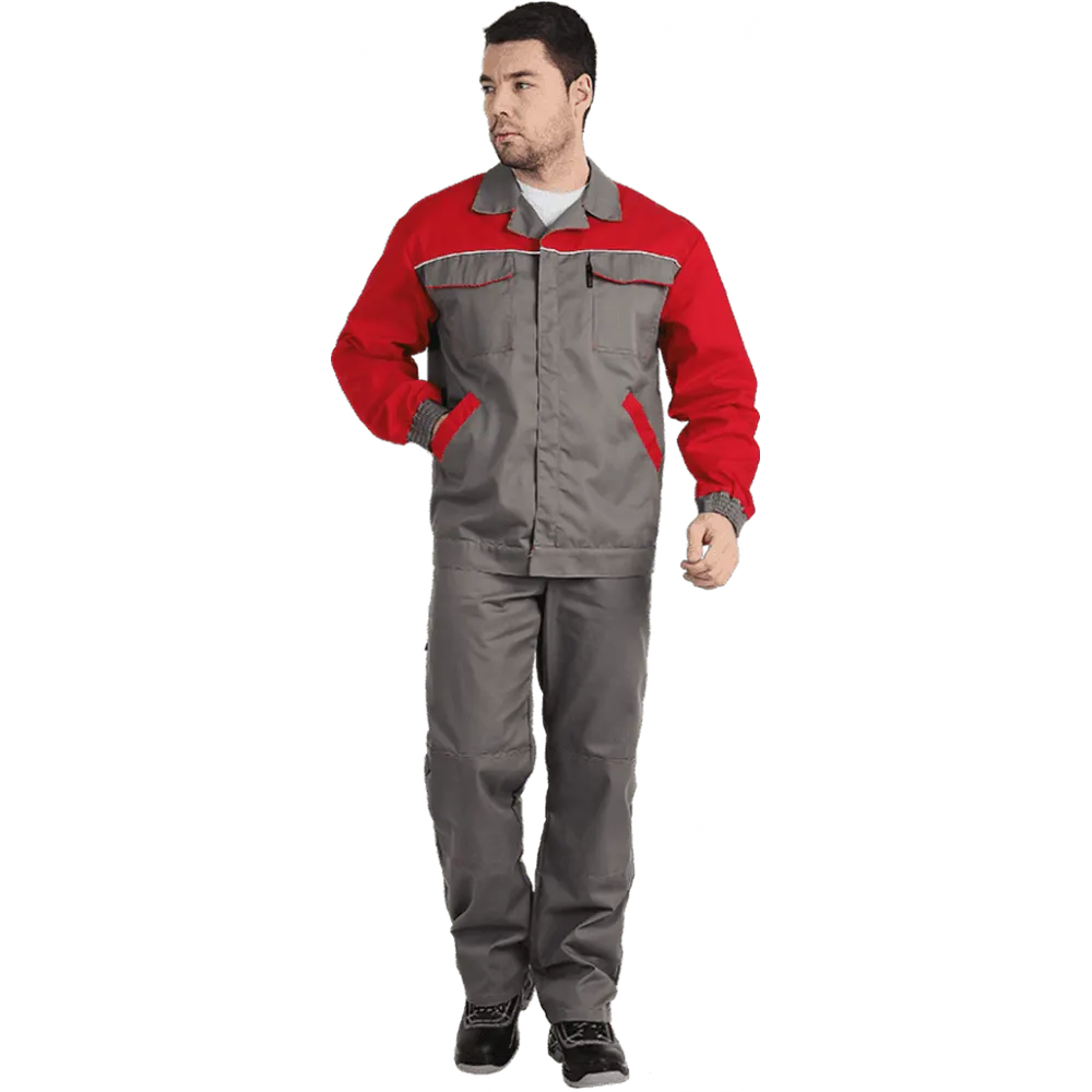 Фото Костюм АВТОМЕХАНИК серый-красный (разм. 88-92 рост 182-188) Фото Костюм АВТОМЕХАНИК серый-красный (разм. 88-92 рост 182-188)