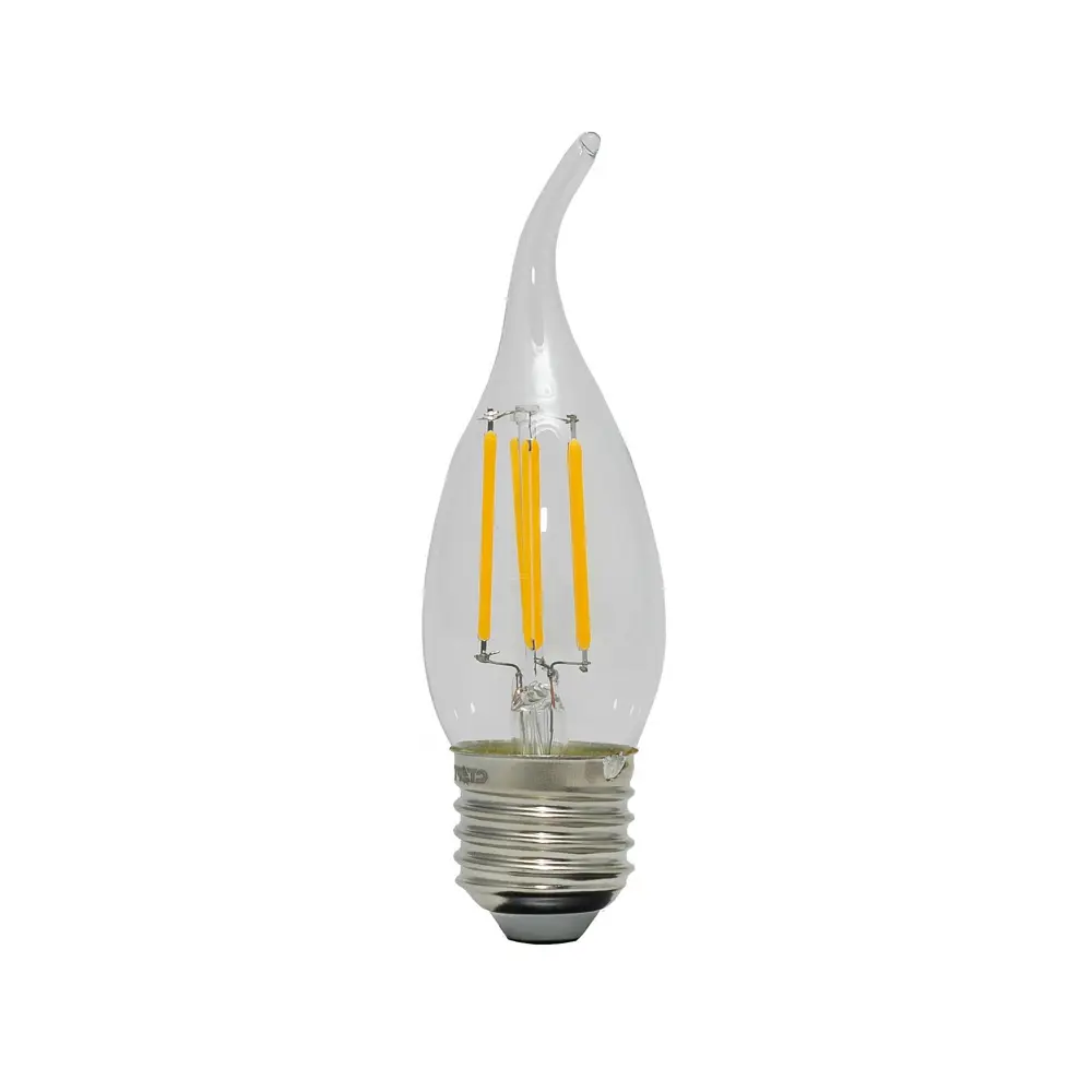 Фото 2 Лампа светодиодная СТАРТ LED F E27 220-240 Вт 7 Вт свеча на ветру прозрачная теплый белый свет Фото 2 Лампа светодиодная СТАРТ LED F E27 220-240 Вт 7 Вт свеча на ветру прозрачная теплый белый свет