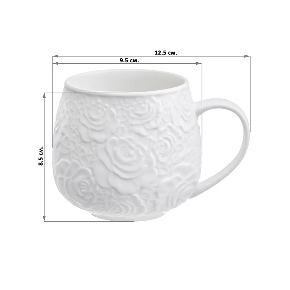 Фото 2 Кружка Elan Gallery Белые розы 400 мл 125x95x85 см Фото 2 Кружка Elan Gallery Белые розы 400 мл 125x95x85 см