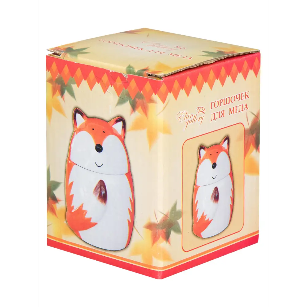 Фото 3 Горшочек для меда 150 мл 7,6х7,6х9,9 см Elan Gallery Лиса с крышкой с силиконовым уплотнителем Фото 3 Горшочек для меда 150 мл 7,6х7,6х9,9 см Elan Gallery Лиса с крышкой с силиконовым уплотнителем
