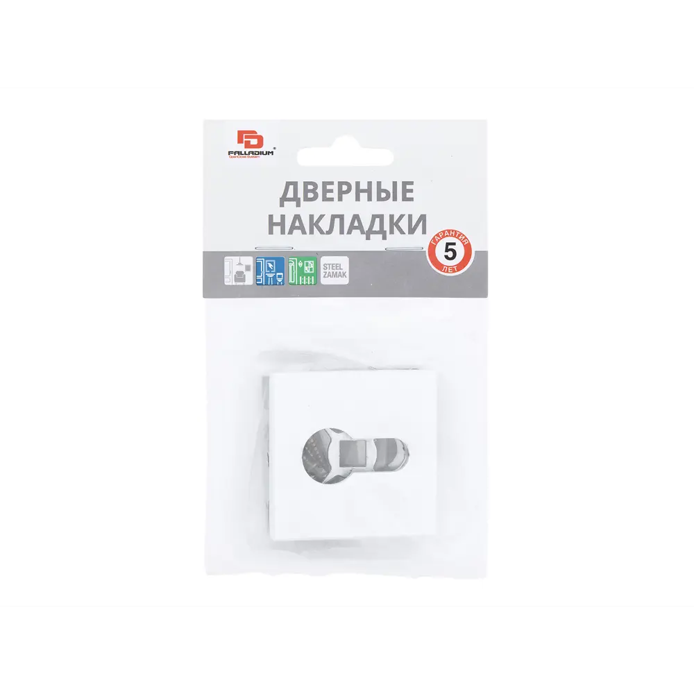 Фото 3 Накладка на замочную скважину Palladium Z 220 ET WP 54х54 мм цвет белый Фото 3 Накладка на замочную скважину Palladium Z 220 ET WP 54х54 мм цвет белый