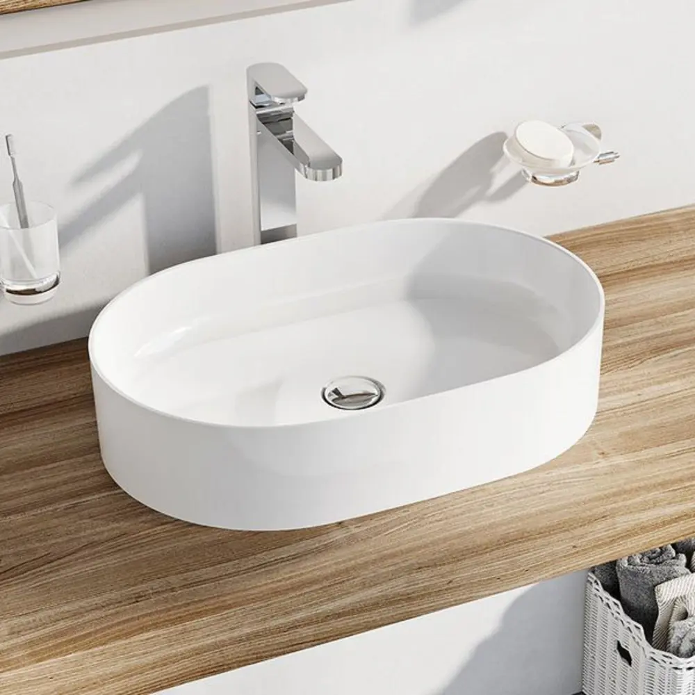 Фото Раковина накладная Ravak Ceramic Slim-O XJX01155001 Фото Раковина накладная Ravak Ceramic Slim-O XJX01155001