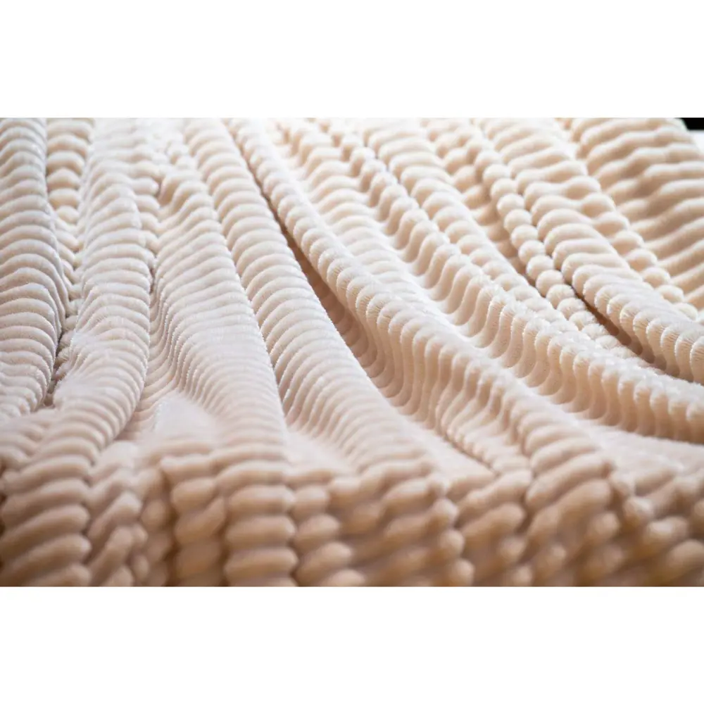 Фото 2 Покрывало Sofi de Marko Полоса 220x240 см плюш цвет бежевый