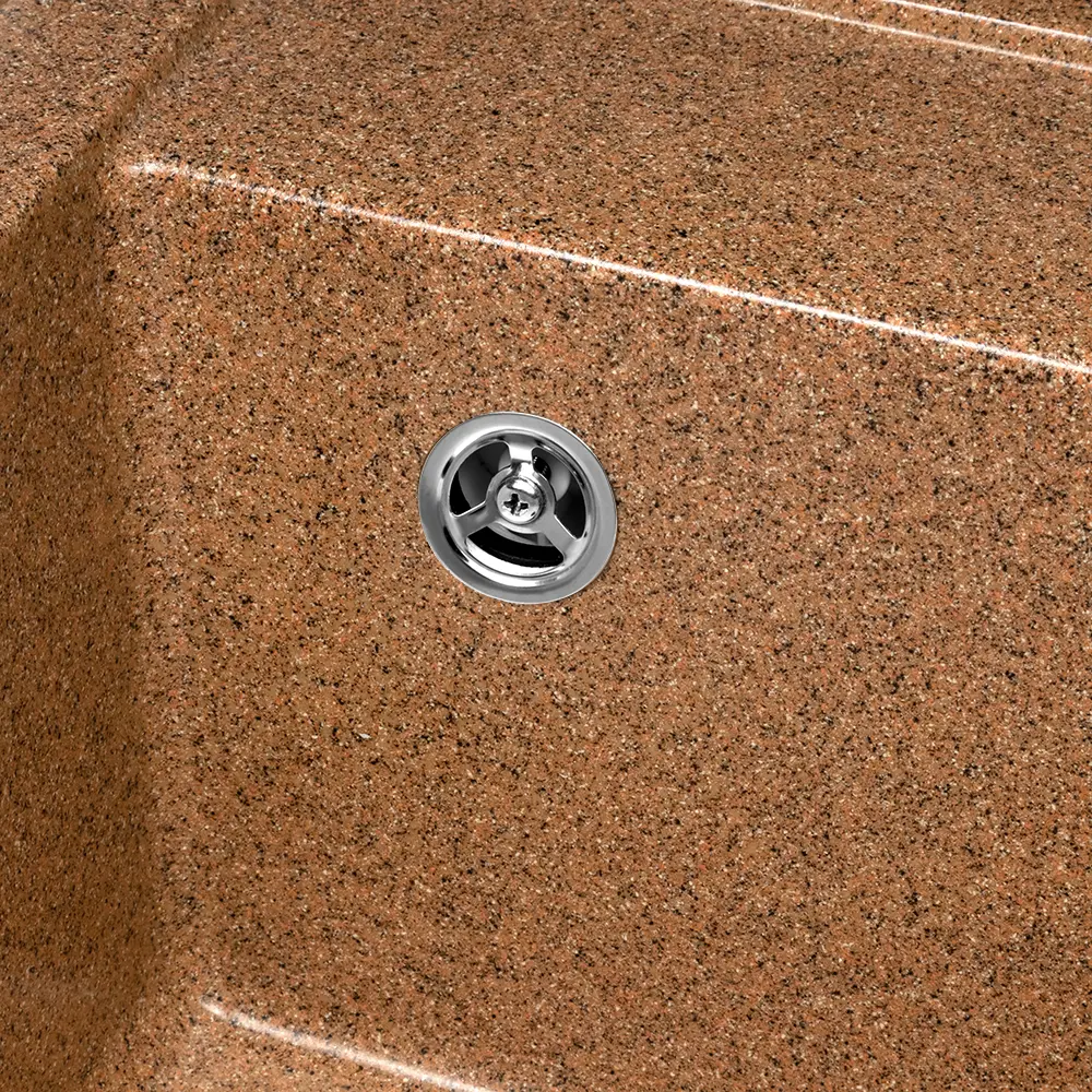 Фото 4 Мойка для кухни из искусственного камня Gerhans A11-23 Терракот 510х505 мм