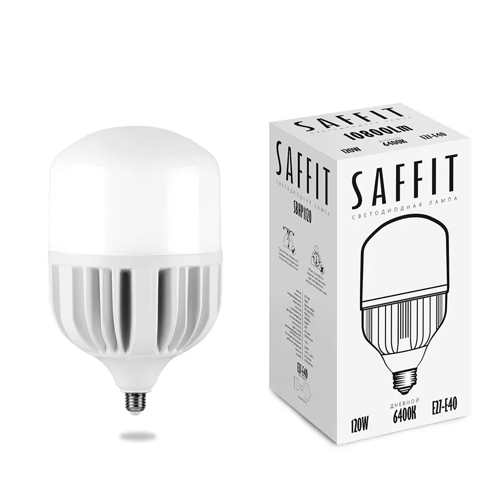 Фото 2 Лампа светодиодная SAFFIT SBHP1120 E27-E40 120W 6400K, Холодный белый (голубой) Фото 2 Лампа светодиодная SAFFIT SBHP1120 E27-E40 120W 6400K, Холодный белый (голубой)