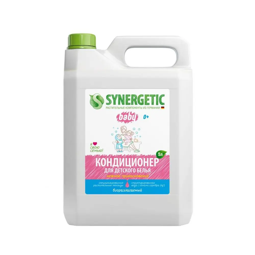 Фото Кондиционер для белья Synergetic кондиционер для детского белья нежное прикосновение 5л Фото Кондиционер для белья Synergetic кондиционер для детского белья нежное прикосновение 5л