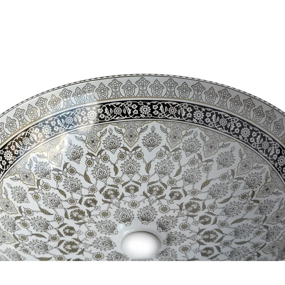 Фото 4 Раковина BRONZE DE LUXE Марракеш, серый 405х405х125 мм Фото 4 Раковина BRONZE DE LUXE Марракеш, серый 405х405х125 мм