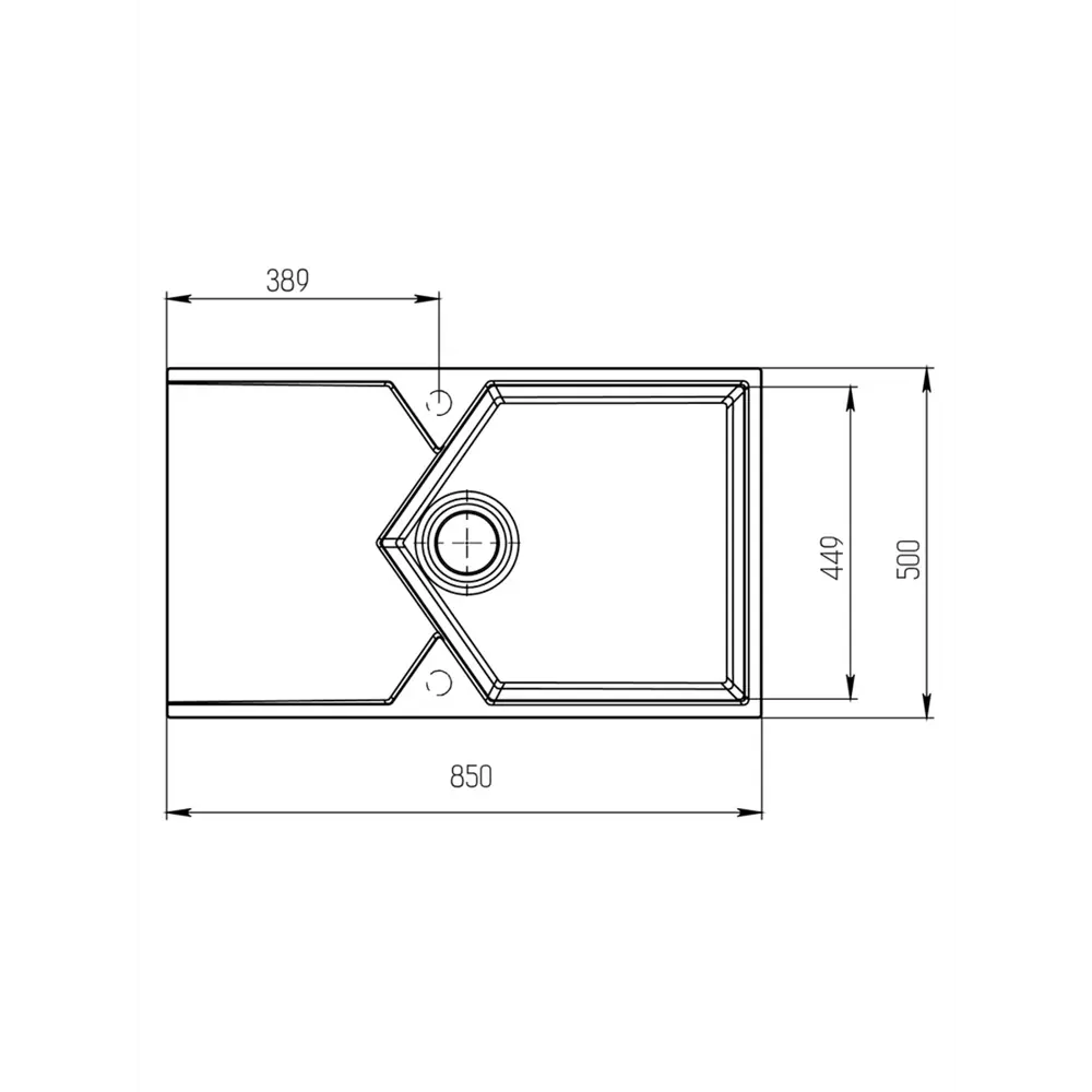 Фото 3 Кухонная мойка KitKraken Sea Black K-850.9004 85x50. Матовый Черный Кварц Фото 3 Кухонная мойка KitKraken Sea Black K-850.9004 85x50. Матовый Черный Кварц