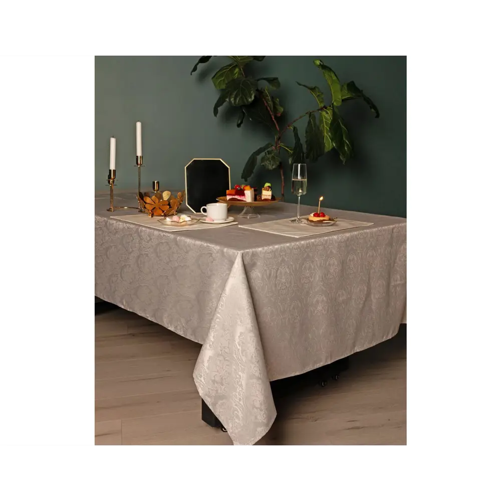 Фото Скатерть Sofi de Marko Эллиада серая 140x180 см Фото Скатерть Sofi de Marko Эллиада серая 140x180 см