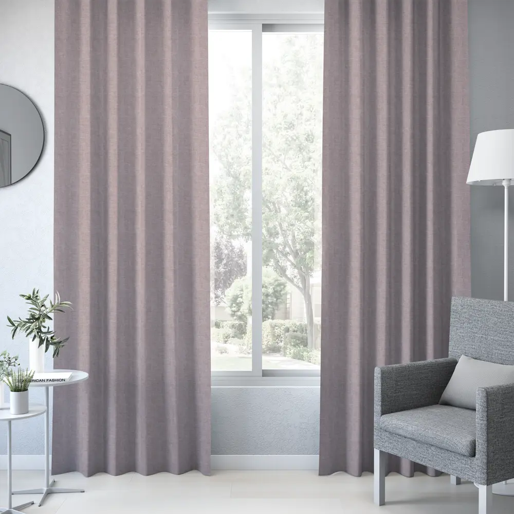 Фото 4 Штора на ленте Evette 140x280 см цвет розовый Фото 4 Штора на ленте Evette 140x280 см цвет розовый