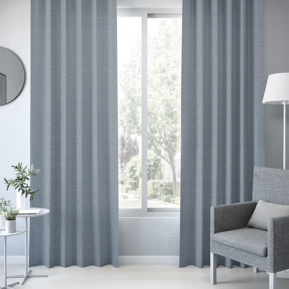 Фото 4 Штора на ленте Riko 160x280 см цвет серый Фото 4 Штора на ленте Riko 160x280 см цвет серый
