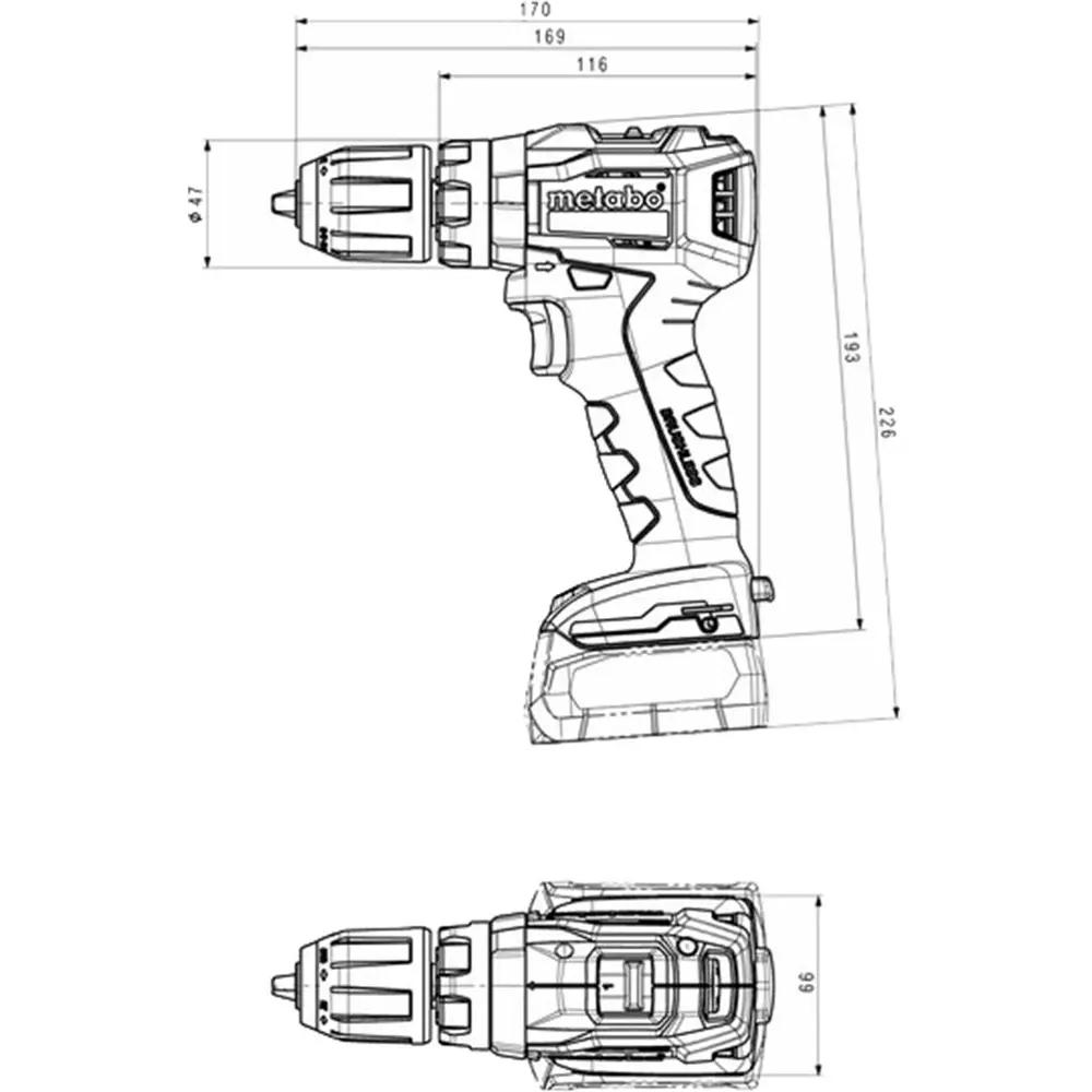 Фото 2 Дрель-шуруповерт аккумуляторная ударная бесщеточная Metabo PowerMaxx SB 12 BL 601077500, 12 В Li-Ion 2x2 Ач Фото 2 Дрель-шуруповерт аккумуляторная ударная бесщеточная Metabo PowerMaxx SB 12 BL 601077500, 12 В Li-Ion 2x2 Ач