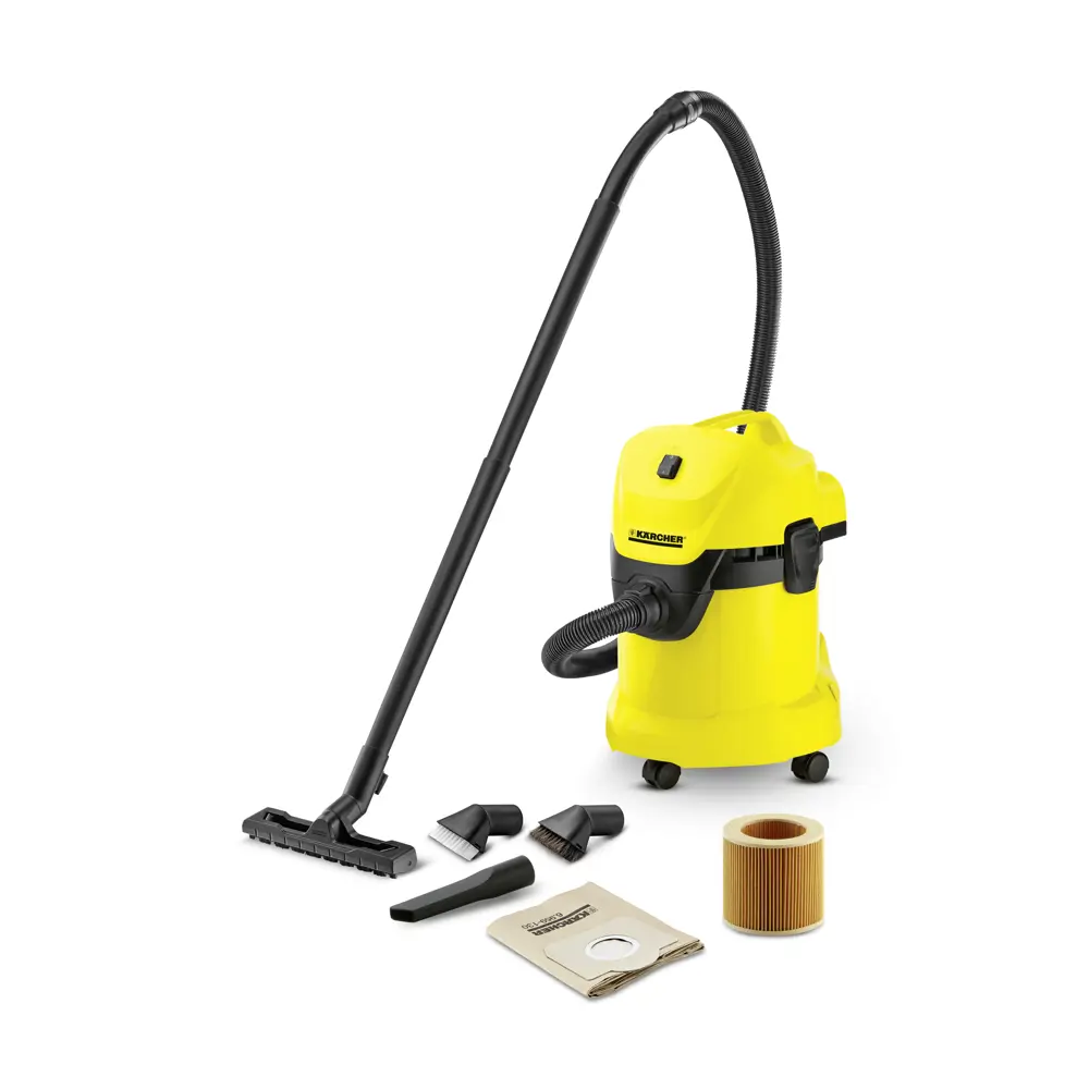 Фото Пылесос Karcher WD 3 Suction Brush, 1000 Вт, 17 л Фото Пылесос Karcher WD 3 Suction Brush, 1000 Вт, 17 л