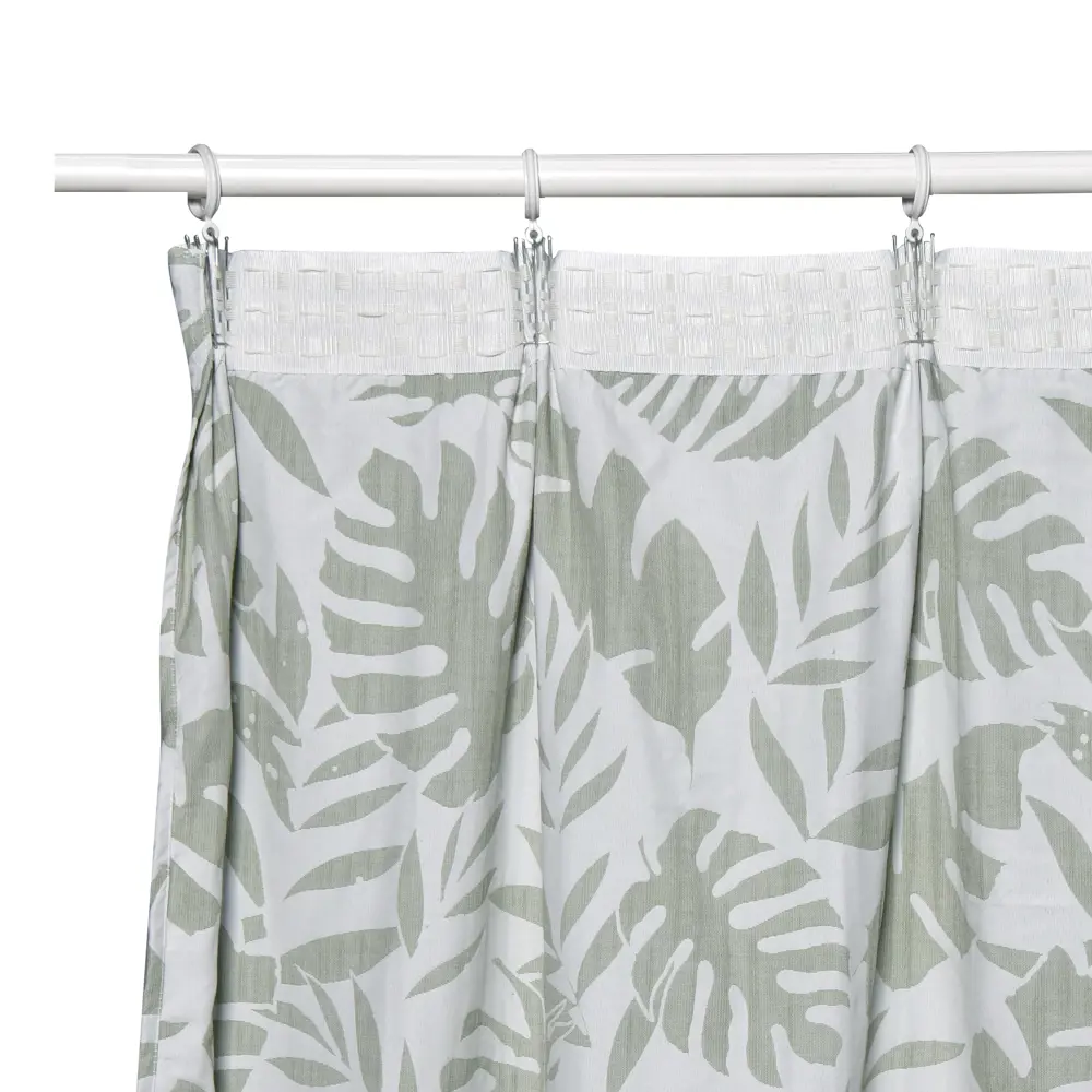 Фото 3 Штора на ленте Jativa 160x280 см цвет зелено-белый Фото 3 Штора на ленте Jativa 160x280 см цвет зелено-белый