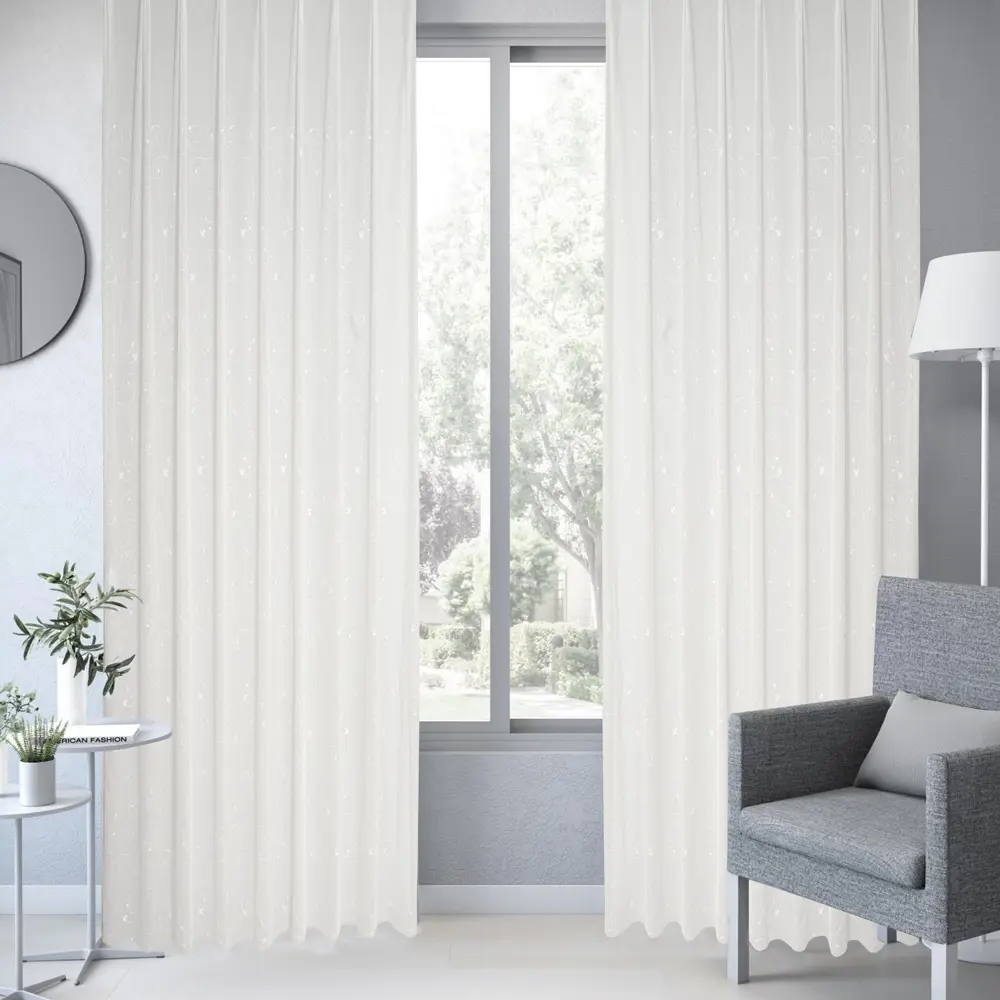 Фото 4 Тюль на ленте Folingo 250x280 см цвет белый Фото 4 Тюль на ленте Folingo 250x280 см цвет белый