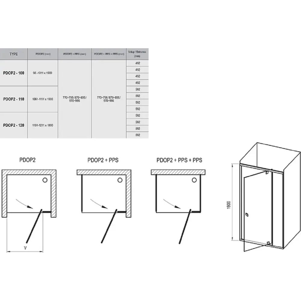 Фото 4 Душевая дверь Ravak Pivot PDOP2-100 черный профиль, прозрачное стекло 03GA0300Z1 Фото 4 Душевая дверь Ravak Pivot PDOP2-100 черный профиль, прозрачное стекло 03GA0300Z1
