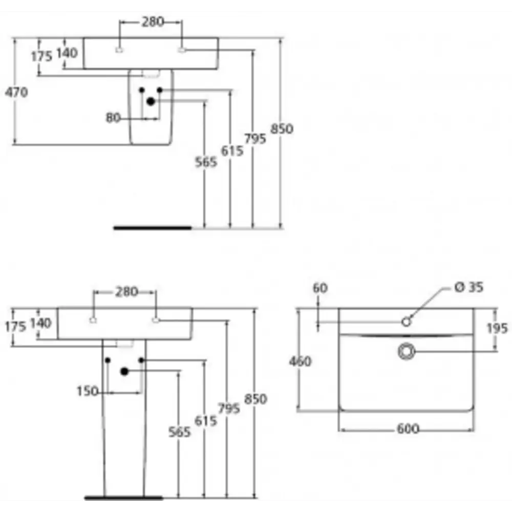 Фото 2 Раковина Ideal Standard Connect Air E794501 60 см Фото 2 Раковина Ideal Standard Connect Air E794501 60 см