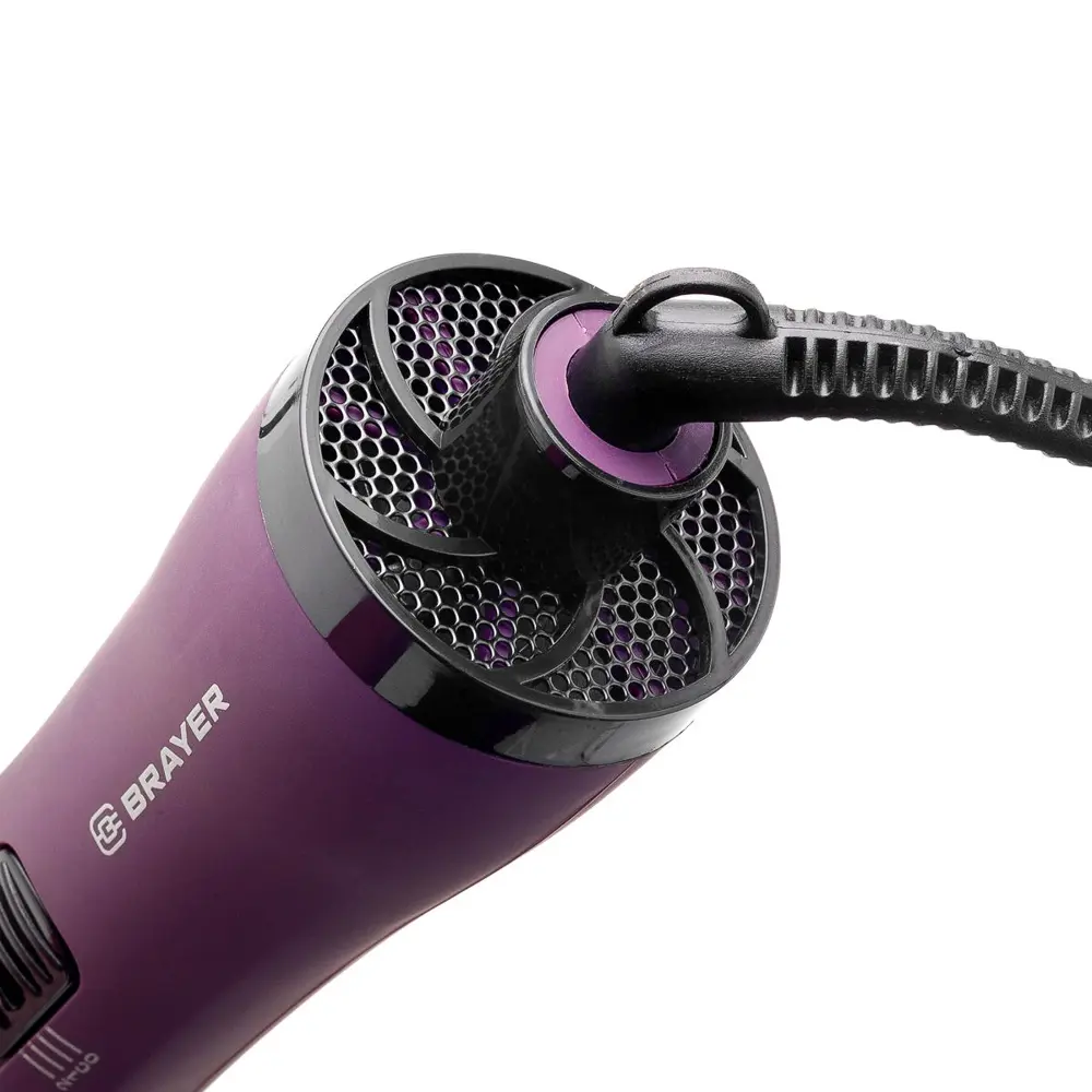Фото 5 Фен-щетка BRAYER BR3133VT 1000 Вт цвет фиолетовый Фото 5 Фен-щетка BRAYER BR3133VT 1000 Вт цвет фиолетовый