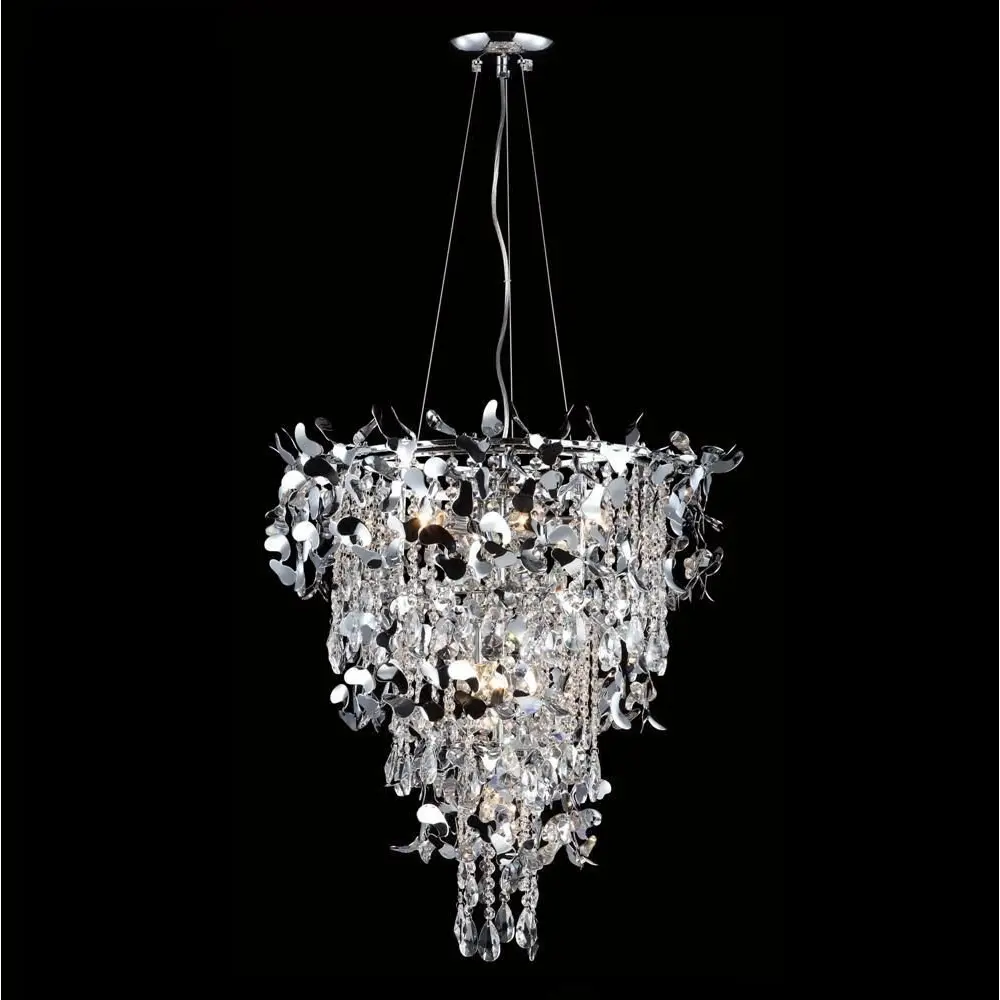 Фото Люстра потолочная CRYSTAL LUX Romeo SP10 Chrome D600, 10 ламп, 34 м², цвет серый Фото Люстра потолочная CRYSTAL LUX Romeo SP10 Chrome D600, 10 ламп, 34 м², цвет серый