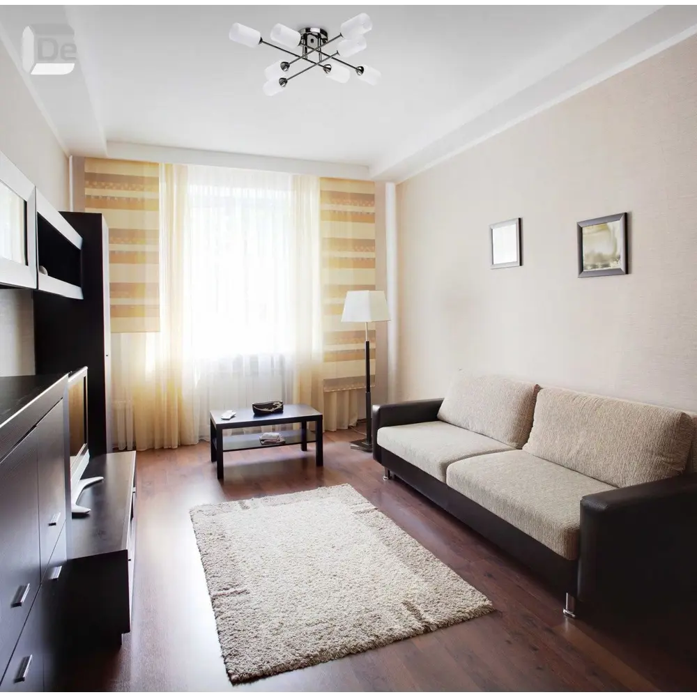 Фото 2 Люстра потолочная DE MARKT 638012108, 8 ламп, 27 м², цвет серый Фото 2 Люстра потолочная DE MARKT 638012108, 8 ламп, 27 м², цвет серый
