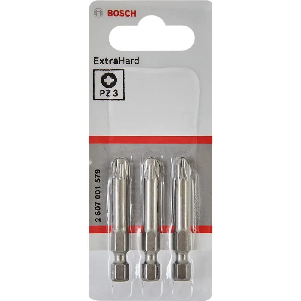 Фото 2 Бита крестовая Bosch Extra Hard 2607001579 PZ3x49 мм, 3 шт. Фото 2 Бита крестовая Bosch Extra Hard 2607001579 PZ3x49 мм, 3 шт.