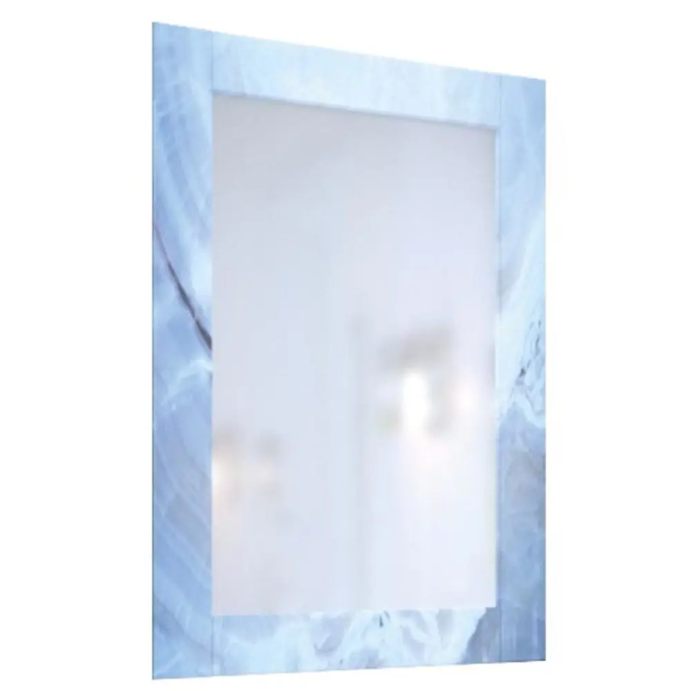 Фото Зеркало с подсветкой Marka One Glass 60 см цвет голубой Фото Зеркало с подсветкой Marka One Glass 60 см цвет голубой