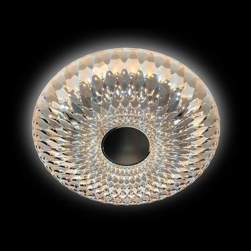 Фото 4 Светильник потолочный светодиодный Ambrella Light Orbital Crystal F99 WH 96W D500 с пультом управления, цвет белый