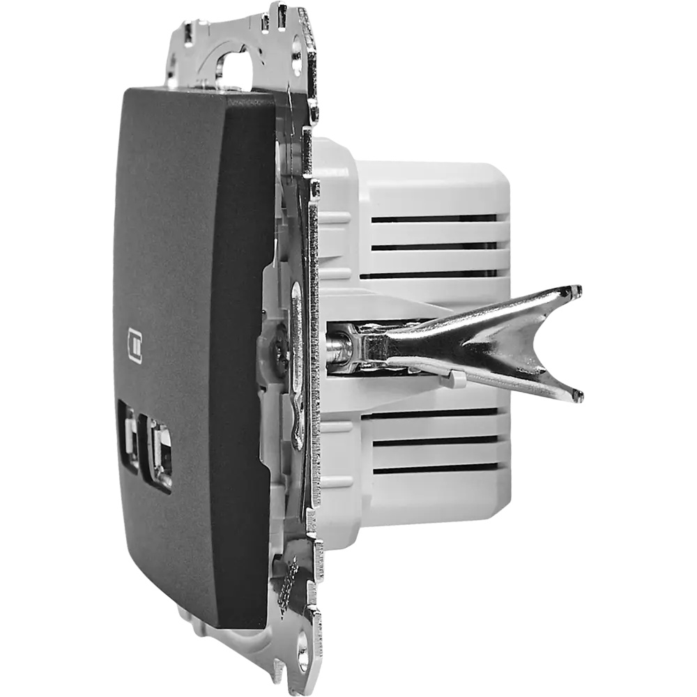 Фото 5 Розетка USB встраиваемая Systeme Electric Sedna, цвет антрацит Фото 5 Розетка USB встраиваемая Systeme Electric Sedna, цвет антрацит
