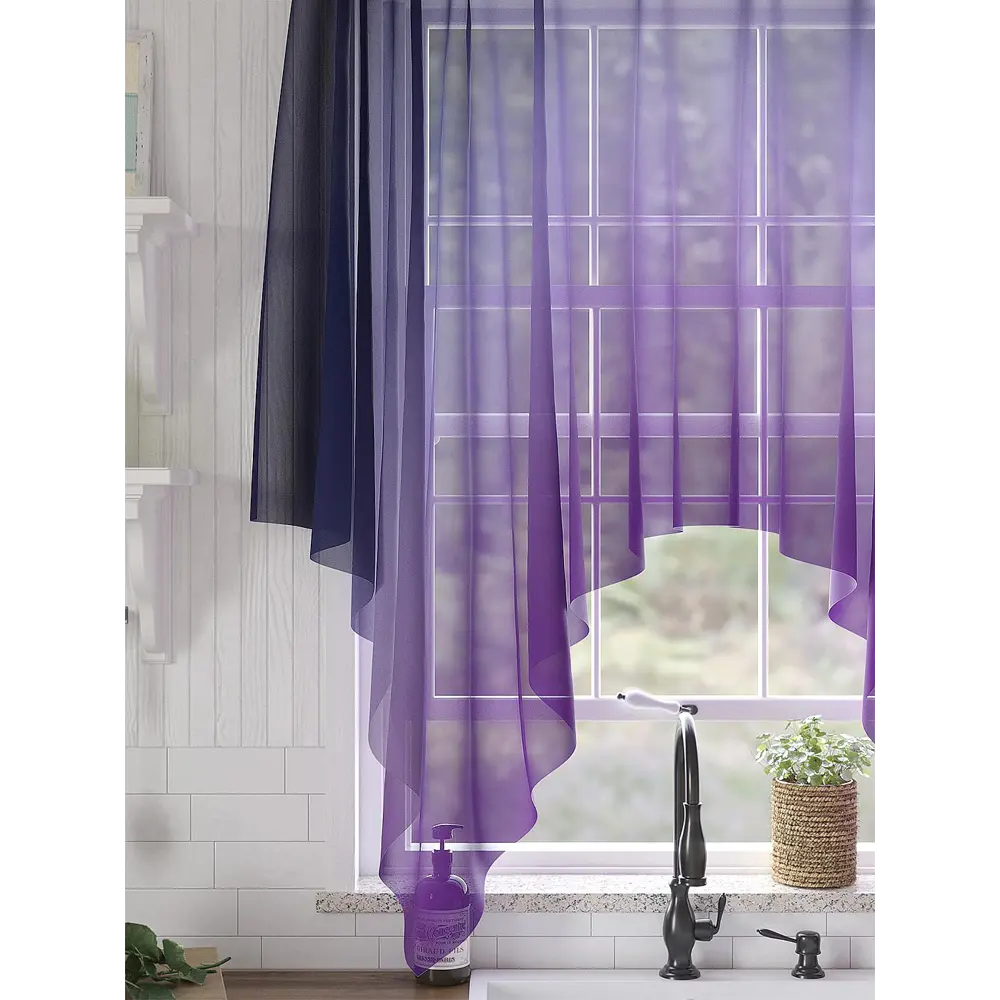 Фото 2 Тюль Comfy Way TD-534125 на шторной ленте, 145x200 см, цвет серый Фото 2 Тюль Comfy Way TD-534125 на шторной ленте, 145x200 см, цвет серый