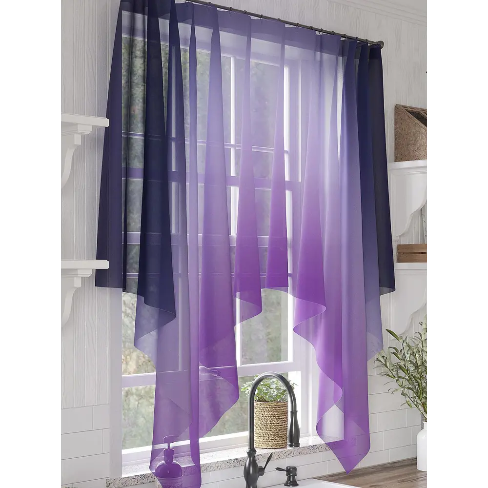 Фото 4 Тюль Comfy Way TD-534125 на шторной ленте, 145x200 см, цвет серый Фото 4 Тюль Comfy Way TD-534125 на шторной ленте, 145x200 см, цвет серый