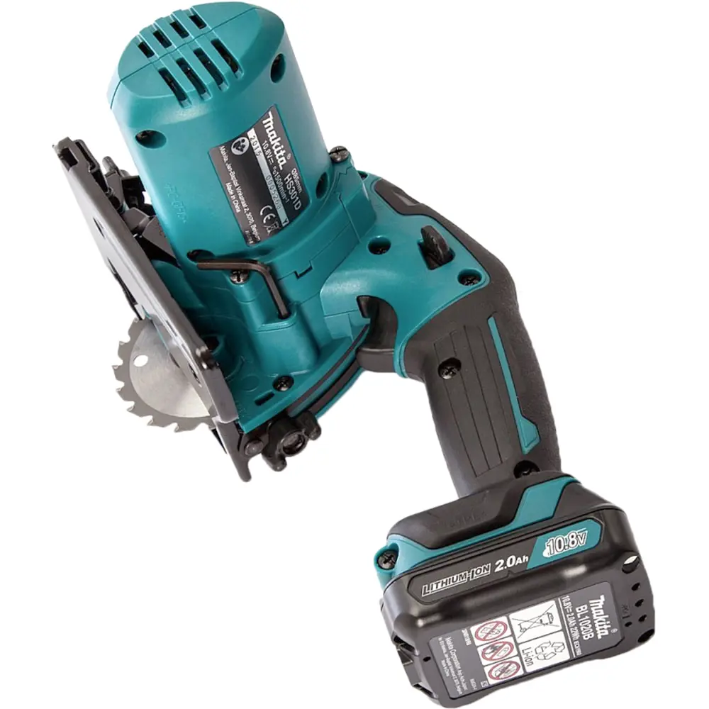 Фото 4 Пила дисковая аккумуляторная Makita HS301DWAE 10.8 В 2х2 Ач Li-Ion 85 мм Фото 4 Пила дисковая аккумуляторная Makita HS301DWAE 10.8 В 2х2 Ач Li-Ion 85 мм
