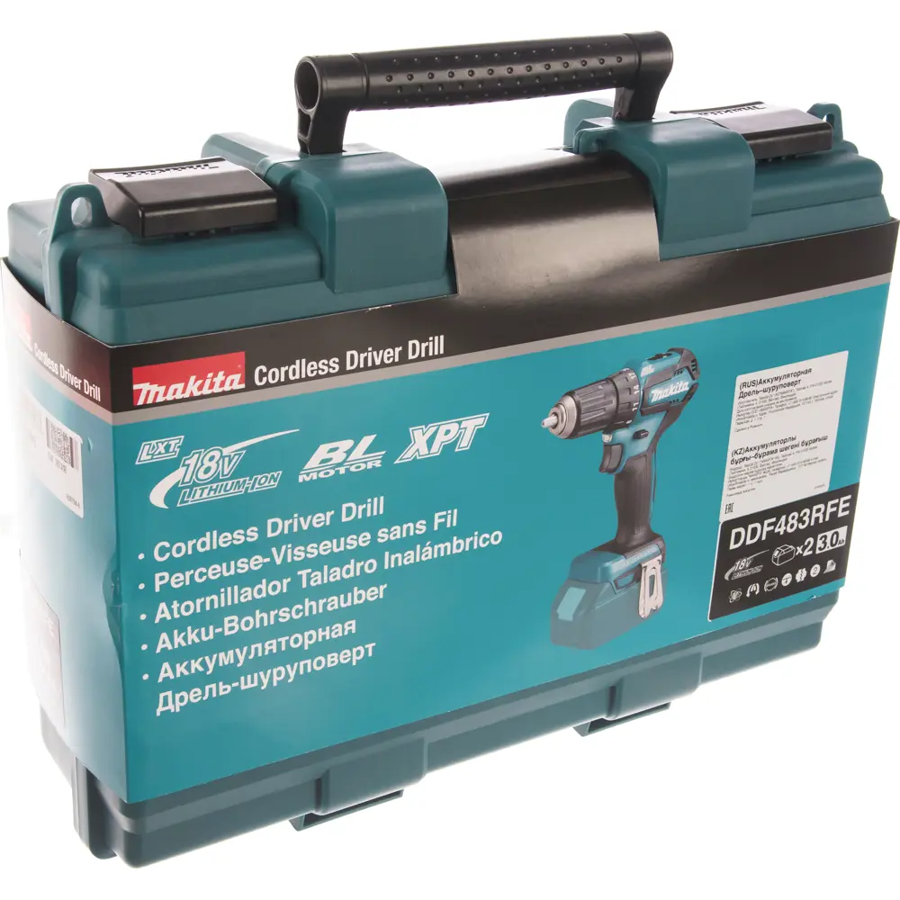 Фото 7 Дрель-шуруповерт аккумуляторная Makita DDF483RFE 18 В Li-Ion 2х3Ач Фото 7 Дрель-шуруповерт аккумуляторная Makita DDF483RFE 18 В Li-Ion 2х3Ач