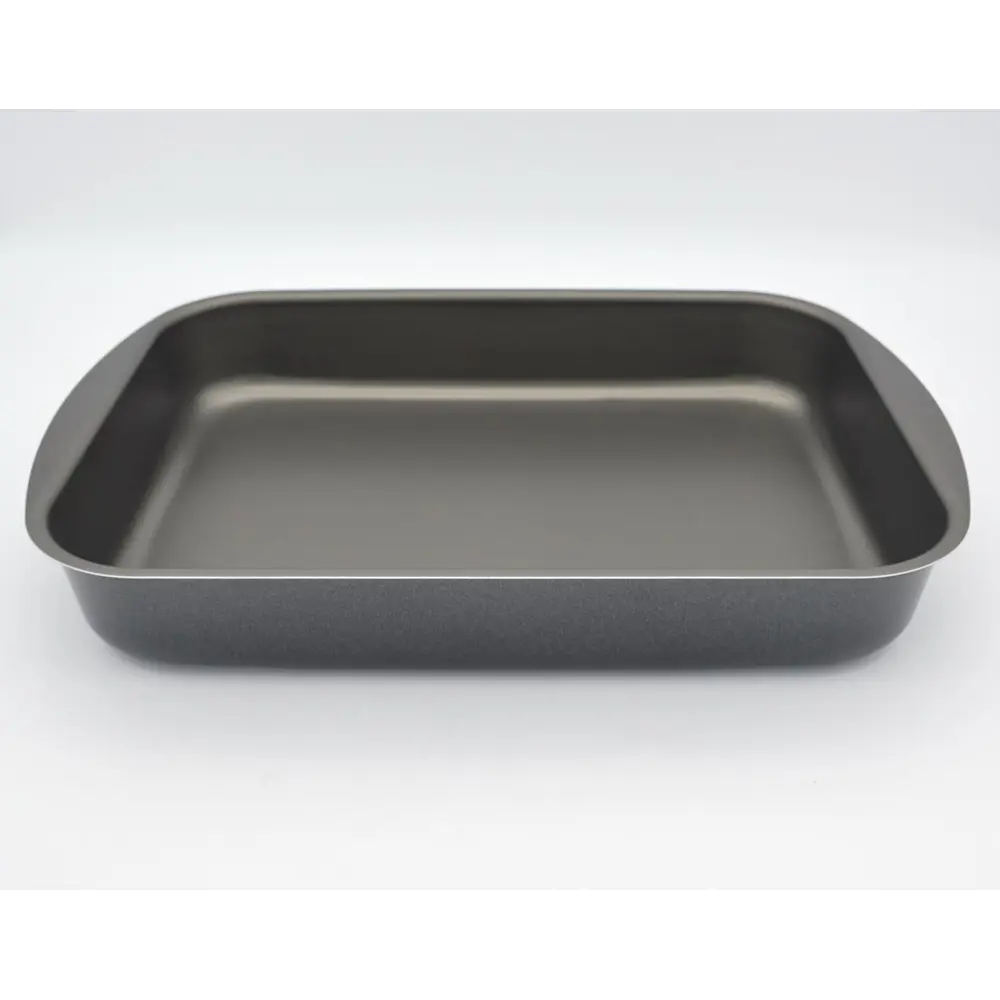 Фото Противень прямоугольный 25x35x60 Victoria с антипригарным покрытием цвет черный/серый