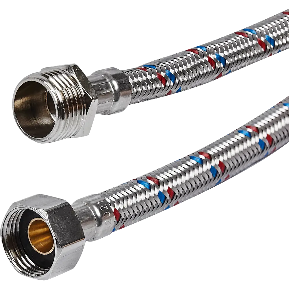 Фото Гибкая подводка для воды ДТРД 60 см x 1/2" наружная-внутренняя резьба