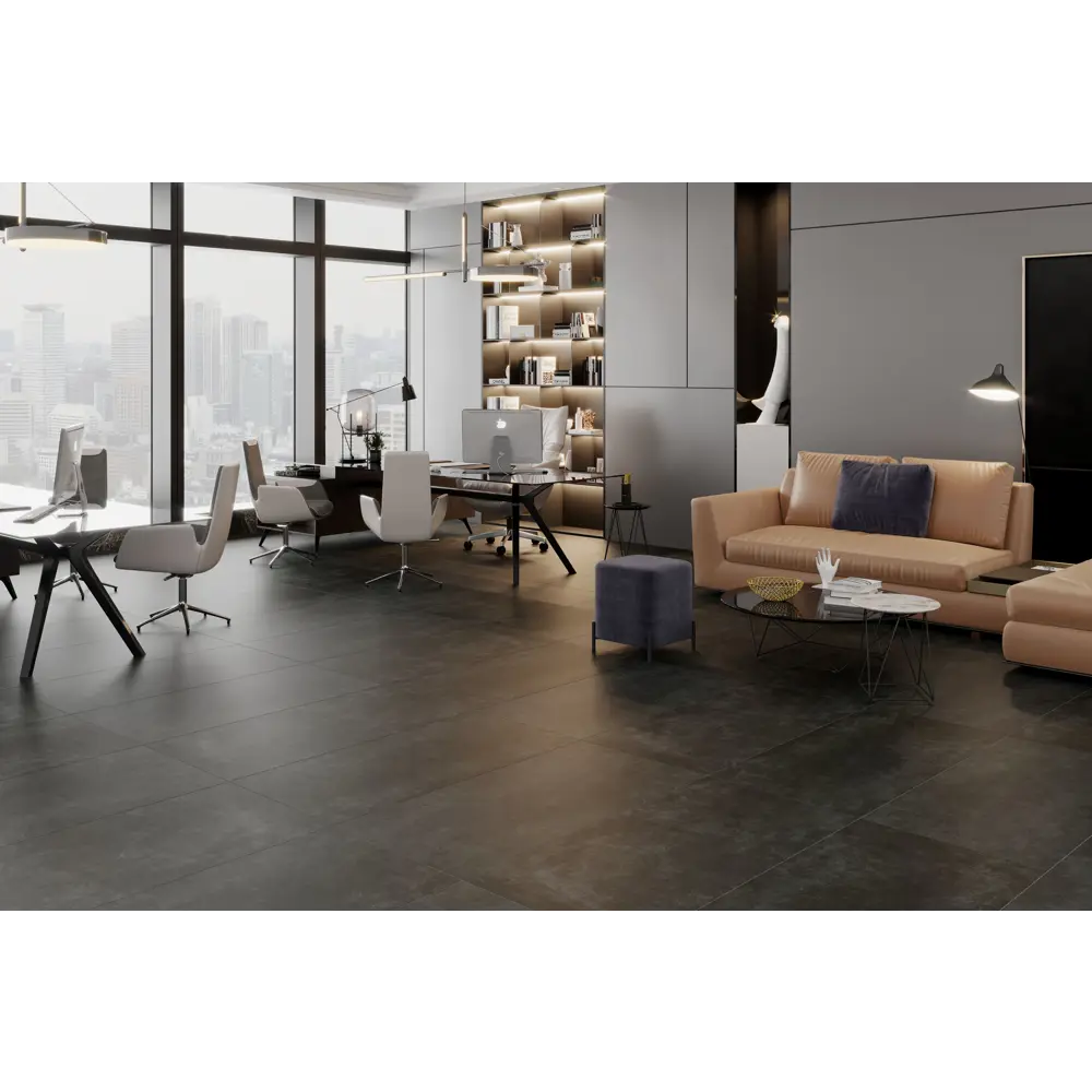 Фото 2 Керамогранит Concrete Anthra FP 120x60 мм 1.44 м² матовый цвет черный Фото 2 Керамогранит Concrete Anthra FP 120x60 мм 1.44 м² матовый цвет черный