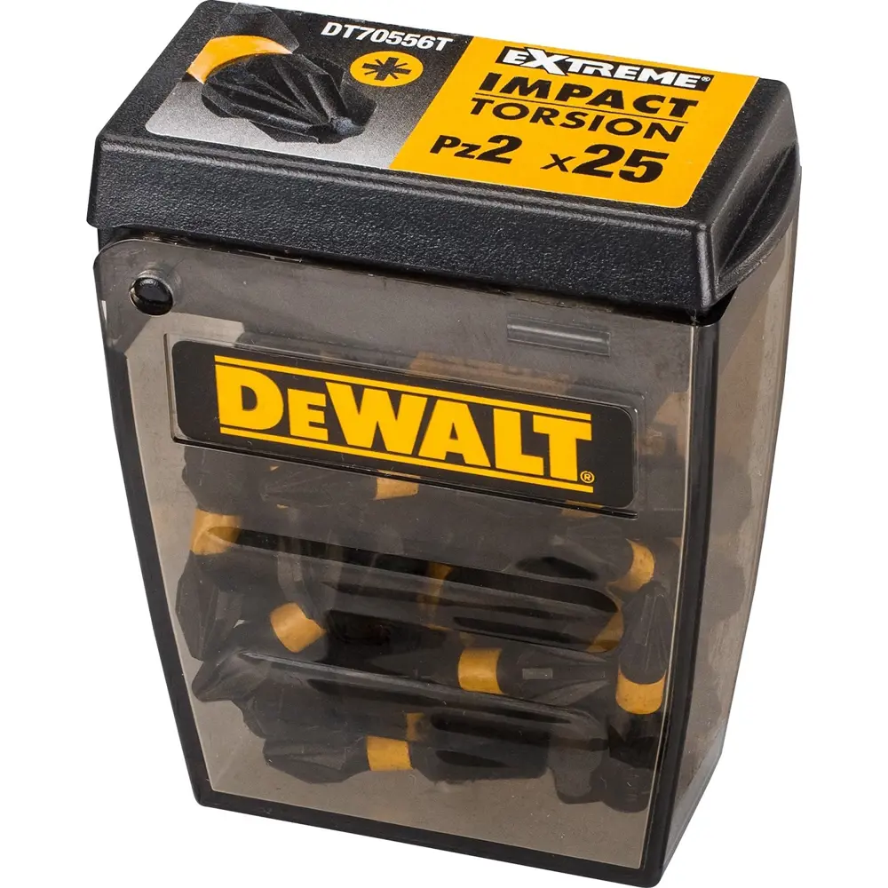 Фото 4 Бита DeWalt DT70556T-QZ PZ2 25 мм ударная магнитная в кейсе 25 шт. Фото 4 Бита DeWalt DT70556T-QZ PZ2 25 мм ударная магнитная в кейсе 25 шт.
