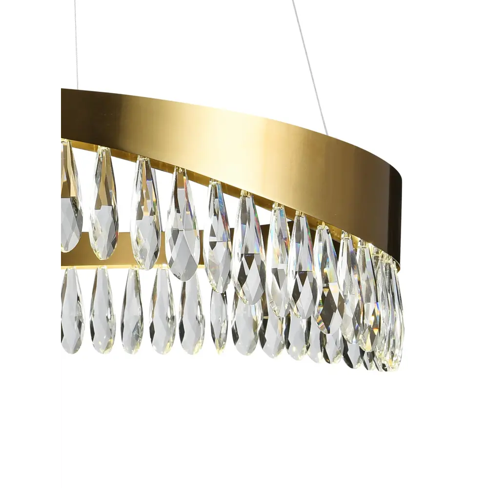Фото Люстра потолочная светодиодная Natali Kovaltseva Halos LED LAMPS 81356 GOLD SATIN 1 лампа 18 м² цвет золотой Фото Люстра потолочная светодиодная Natali Kovaltseva Halos LED LAMPS 81356 GOLD SATIN 1 лампа 18 м² цвет золотой